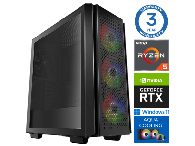 PSV AQUA Ryzen 5 7600X 16GB DDR5 500SSD M.2 NVME RTX4060Ti 8GB WIN11 RW32522WH EWH411532522