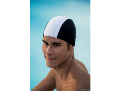 Fabric swimcap for men FASHY 3241 22 black/white 3241 4008339034129