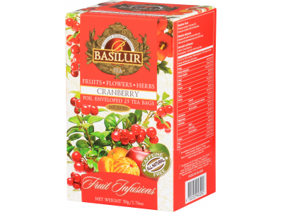 Augļu tēja Basilur GRANBERRY 20 paciņas  