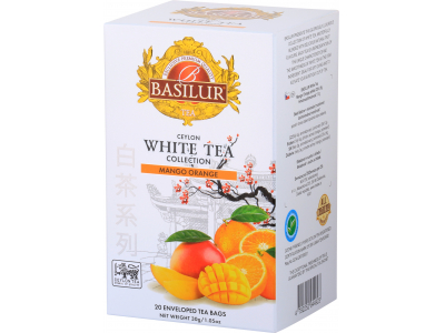 Tēja baltā Basilur Premium White Tea Mango &amp; Orange, 20 pac  