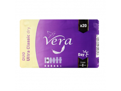 
				VERA Sieviešu higiēniskās paketes Duo Ultra Classic Dry, 20 gab.  5907222392317