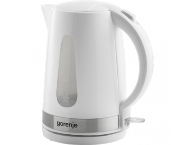 Gorenje | Kettle | K17WE | Electric | 2200 W | 1.7 L | Plastic + metal | 360° rotational base | White K17WE 3838782089718