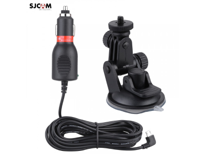 SJCam Oriģinals SJ8 Sporta Kameru Auto Loga stiprinājums + Type-C USB Lādētājs 5V 2A SJ-ACC-CARKIT3 6970080830603