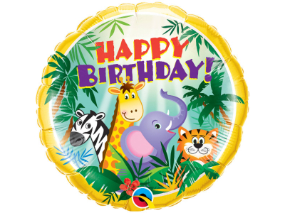 Folat Folija gaisa balons &amp;quot;Happy Birthday Jungle&amp;quot; 45cm 31014Q 0071444310079