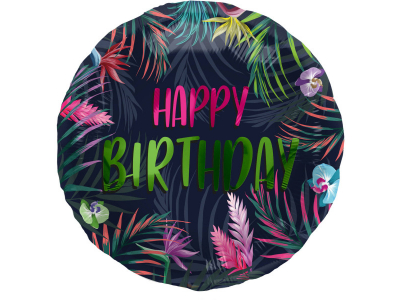 Folat Folija gaisa balons &amp;quot;Birthday Neon Tropical&amp;quot; 45cm 67914 8714572679145