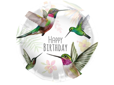 Folat Folija gaisa balons &amp;quot;Birthday Hummingbird&amp;quot; 45cm 67918 8714572679183