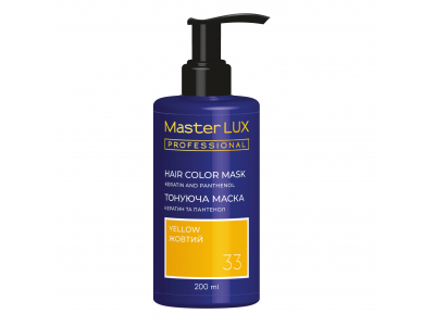 
				MASTER LUX Professional Tonējošā matu maska, tonis 33 Dzeltens, 200 ml  4823001607155