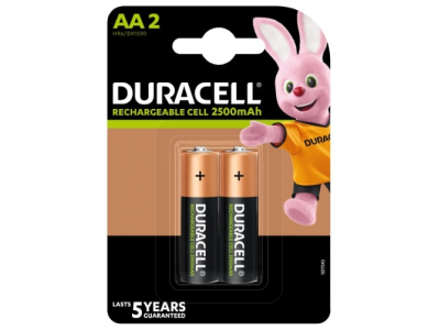 Uzlādējamās baterijas DURACELL AA/HR6, 2500 mAh, 2 gab.  