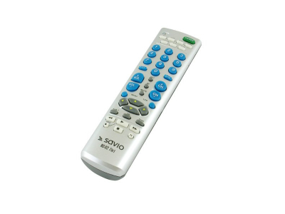 Savio RC-02 Universāla Pults TV / DVD / SAT / DVB / AMP / VCR / 8 in 1 / Sudraba RC-02 5905106071884