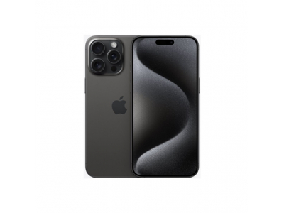 Apple | iPhone 15 Pro Max | Black Titanium | 6.7 " | Super Retina XDR display with ProMotion | 2796 x 1290 pixels | A17 Pro | Internal RAM 8 GB | 1000 GB | Dual SIM | Nano-SIM and eSIM | 4G | 5G | Main camera resolution 48+12+12 MP | Secondary camera reso