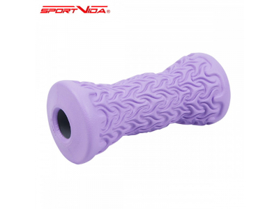 SportVida EVA putu Masāžas rullis un Vingrošanas cilindrs (16cm garš/ 7.5cm diametrs) Violets SV-HK0229 5903133416364