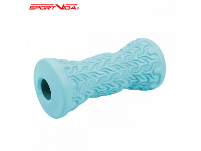 SportVida EVA putu Masāžas rullis un Vingrošanas cilindrs (16cm garš/ 7.5cm diametrs) Trīkzils SV-HK0230 5903133416371