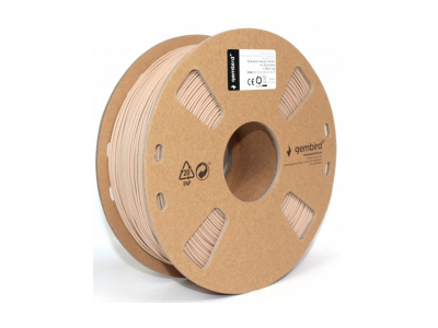 Filaments Gembird PLA elastīga koksnes dabiskā 1,75 mm 1kg 3DP-PLA-WD-01-NAT 8716309124034