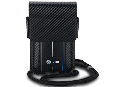 BMW Torebka BMPSP15XMSCAKL Wallet Bag czarny|black Carbon Blue Stripes BMPSP15XMSCAKL 3666339239671