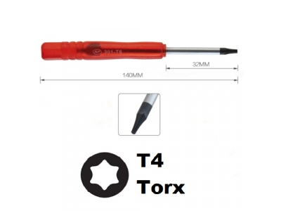 HF 301-T4 Skrūvgriezis T4 TORX tērauds PS-M-301-T4-SD 4422190000545