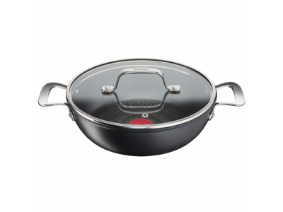 TEFAL | Pot Excellence | G2557153 | 26 cm | Titanium | Black | Dishwasher proof | Lid included G2557153 3168430310155