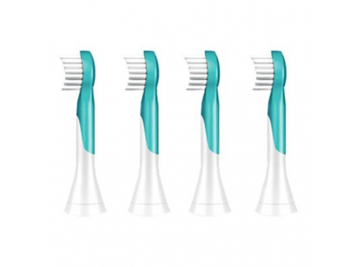 Philips | Sonicare Toothbrush Heads | HX6034/33 | Heads | For kids | Number of brush heads included 4 | Number of teeth brushing modes Does not apply | Aqua HX6034/33 8710103659471