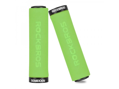 Rockbros BT1001GNBK sponge bicycle handlebar grips - green and black Rockbros-BT1001GNBK 7016802870720