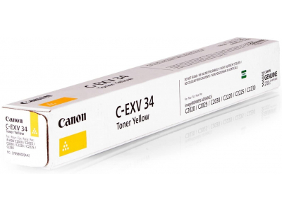 Canon C-EXV 34 Original Yellow Toner Cartridge (3785B002) 3785B002 