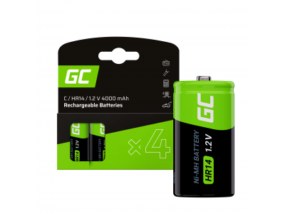 Green Cell Batteries 4x C R14 HR14 Ni-MH 1.2V 4000mAh GCGR14 5907813963025