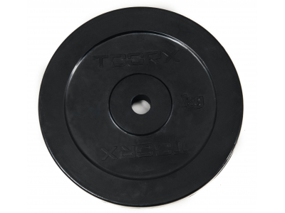 Toorx Rubber coated weight plate 1 kg, D25mm DGG-1 9900090209882