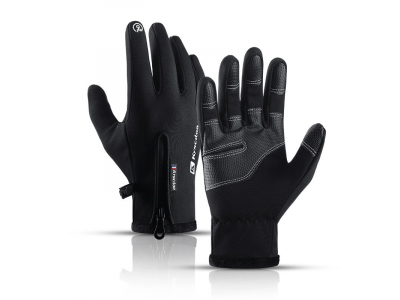 Winter phone sports gloves (size L) - black Touchscreen gloves thickened 1 L black 5907769307676