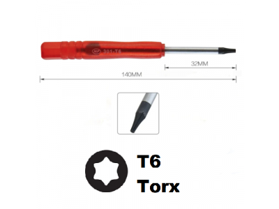 HF 301-T6 Skrūvgriezis T6 TORX tērauds PS-M-301-T6-SD 4422190000555