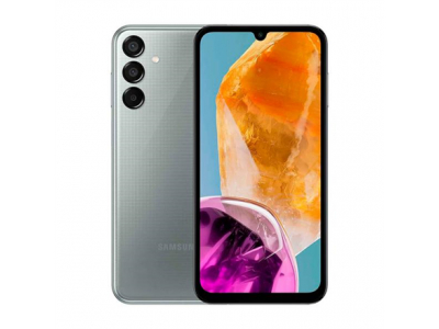 Samsung Galaxy M15 (M156) | Grey | 6.5 " | Super AMOLED | 1080 x 2340 pixels | Mediatek | Dimensity 6100+ (6 nm) | Internal RAM 4 GB | 128 GB | microSDXC | Dual SIM | Nano-SIM | 4G | 5G | Main camera resolution 50+5+2 MP | Secondary camera resolution 13 M