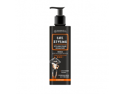 
				MARKELL EVERYDAY Life Styling Matu veidošanas putas Stipra fiksācija, 195 ml  4810304019532