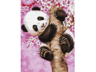 Glezniecība pēc skaitļiem 30x50 Rotaļīga panda FIGLARNA.PANDA 0685071762615