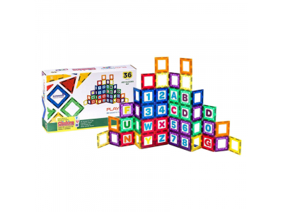 Magnetic tiles 3D Letters and Numbers Playmags 168 - 36 pcs set 168 5906168437342