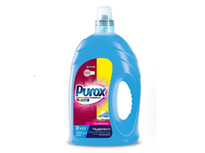 Veļas mazgāšanas līdzeklis PUROX Color, Eco, HDPE, 143 mazg. reiz., 4.3l  