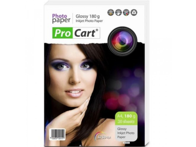 Procart glancēts fotopapīrs A4 180g|m2 20 lapas H180A4 6426034500141