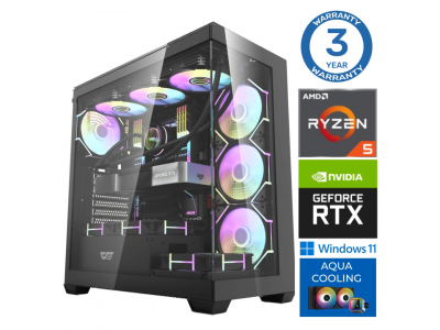 PSV AQUA Ryzen 5 7600X 32GB DDR5 1TB SSD M.2 NVME RTX4060Ti 8GB WIN11 RW37043WH EWH411537043