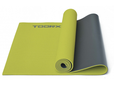 Yoga mat Toorx MAT176 PVC 173x60x0,6 PVC lime green/gray MAT-176 8029975996820