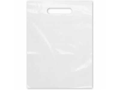 Maisins ar izcirstu rokturi 38x45+5 cm, balts LDPE 45my (100.0000 vienības / 1 kaste.) 1-15268 