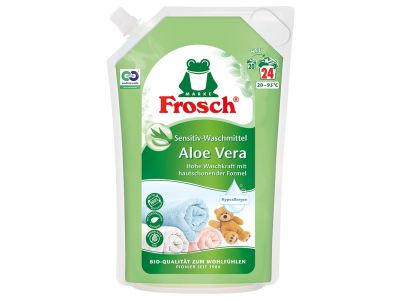 Veļas mazgāšanas līdzeklis FROSCH Sensitive Aloe-Vera Basis, pouch, 1.8l  