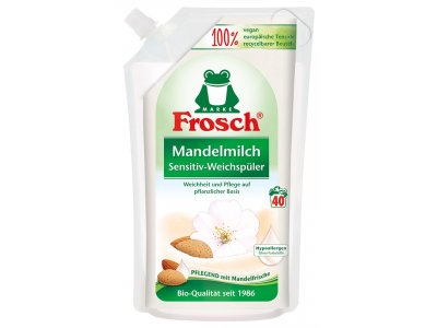 Veļas mīkstinātājs FROSCH Almond milk, pouch, 1l  