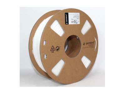 3D Printera izejmateriāls Gembird PLA-PLUS filament White 1.75 mm 1Kg 3DP-PLA+1.75-02-W 8716309103633