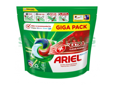 Veļas mazgāšanas kapsulas ARIEL EXTRA CLEAN, 60gab  P04C214 P04C214