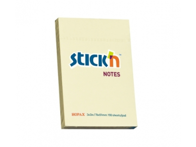 Līmlapiņas StickN 21006, 51x76mm, 100 lapiņas, gaiši dzeltenas HX210062 4712759210062