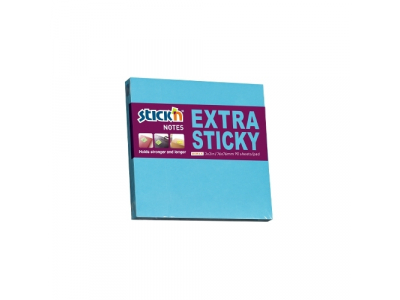 *Līmlapiņas StickN 21673 Extra sticky 76x127mm, 90 lapiņas, neona zils HX216774 4712759216774