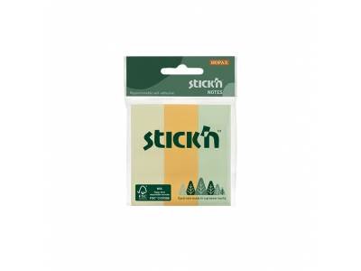 Līmlapiņas StickN 21886 FSC 76x25mm, 3x50 lapas, pasteļu krāsas, asorti HX921886 4712759218860