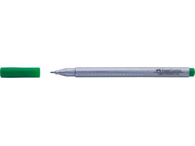 Flomāstertipa pildspalva Faber-Castell Finepen Grip 0.4mm, permanente, olīva zaļš FC516675 4005401516675