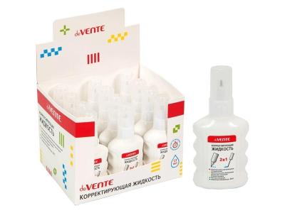 *Korekcijas šķidrums deVente 2 in 1, ar otu un pildspalvas uzgali, 13ml DV957958 4627192957958