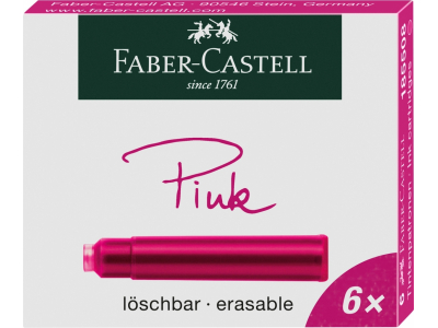 *Tintes kapsulas Faber-Castell 6 gab., rozā FC855088 4005401855088