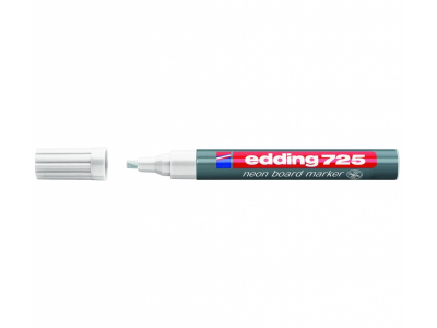 *Tāfeles marķieris Edding E725, 2-5mm, nošķelts, neona balts ED497133 4004764497133