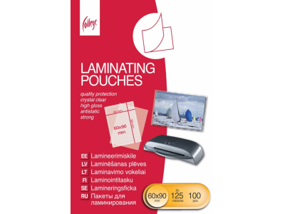 Laminēšanas plēve College Antistatic 60x90mm, 125mikr, 100 loksnes, glancēta KF003167 4740372003167