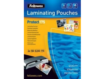 **Laminēšanas plēve Fellowes  A4, 175mikr, 100 loksnes, glancēta FE530876 077511530876