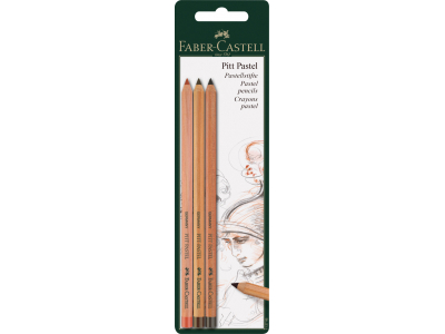 Pasteļzīmuļi Faber-Castell Pitt Pastel, 3krāsas, blisterī FC127970 4005401127970